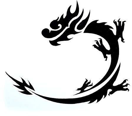 Boutique d'isacrea Pochoir Plastique 13 * 13cm : Dragon