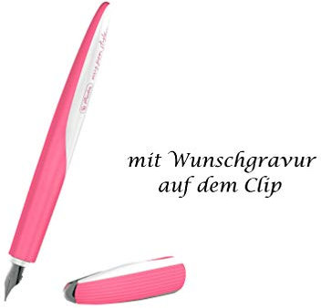 Herlitz Füllhalter my.pen mit Gravur / Füller / Indonesia Pink