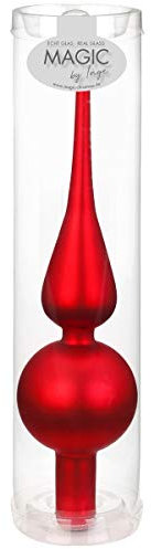 Inge-glas Christbaumspitzen (Happy Xmas rot matt)