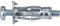 FISCHER Hohlraumdübel Hm 5 x 65 S, Blisterverpackung mit 4 Stück, grau, one Size, 4