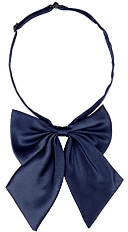 uxcell Damen Einstellbare feste Farbe Schleifer Halter Hals Bogen Krawatte Einheitsgröße Navy Blau Einheitsgröße