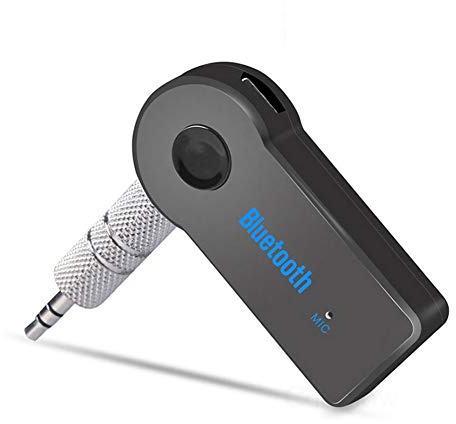 Bluetooth Adapter, Asudaro Bluetooth Musik Empfänger Universal Bluetooth Receiver Car Kit Freisprecheinrichtung 3.5mm Audio Adapter A2DP Mini Wireless AUX Transmitter Bluetooth 4.0 Empfänger,Schwarz
