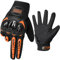 LVNRIDS Motorradhandschuhe Touchscreen Vollfinger Handschuhe für Herren Damen, für Motorradrennen Mountainbike Motorcross Orange M