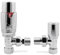 Angled Chrome Thermostatic Radiator Towel Rail Valves