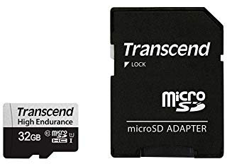 Transcend 32GB 350V, Micro SD, Memory Card, U1, Full HD, Up to 100MB/s, for Camera and Drones - TS32GUSD350V