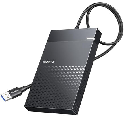UGREEN USB 3.0 Custodia esterna Hard Disk 2,5 Pollici SATA III II I HDD e SSD 7 mm 9,5 mm 6 TB Max 5 Gbps, Smart UASP Supporta Windows Mac OS Linux senza Strumenti
