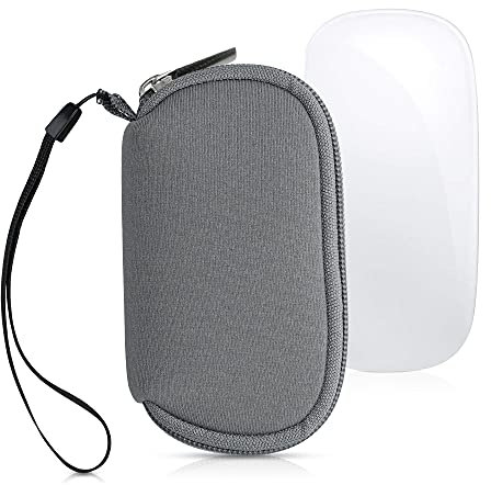kwmobile Hülle kompatibel mit Apple Magic Mouse 1/2 - Neopren Hülle für PC Mouse Schutzhülle - Computer Maus Tasche - Neopren Tasche für PC-Maus - Stone Dust