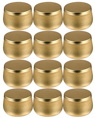 12pcs Multi-purpose Tea Storage Can Craft and Candy Canister Round Airtight Container for Tea Jewelry Beads Chic Design for Home Organization