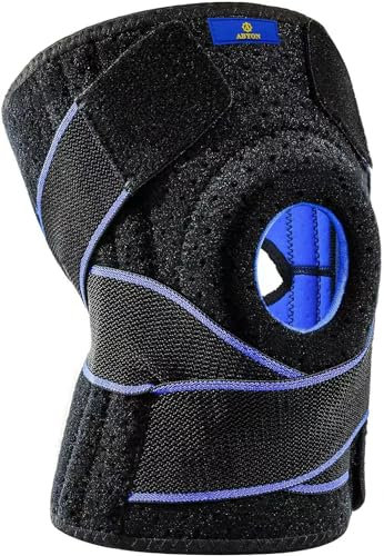 ABYON Kniebandage (1 Stück), Kniestütze mit Patella Gel Pads und Feder Seitenstabilisatoren für Männer Frauen Knieschmerz, Geschwollen, Meniskusriss, Gelenkschmerzlinderung