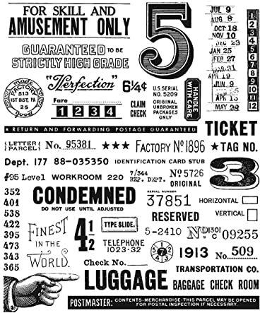 Stampers Anonymous Exzentrischer transparenter Stempel für Kartenherstellung, Scrapbooking und gemischte Medien, Grau