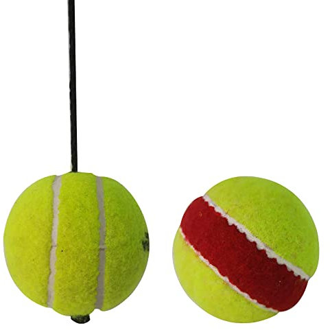 Kosma 2er Set Cricket-Tennisball Klopfball | Tennisball in Gelb & Rot | Cricket-Schlag-Tennisball in Gelb