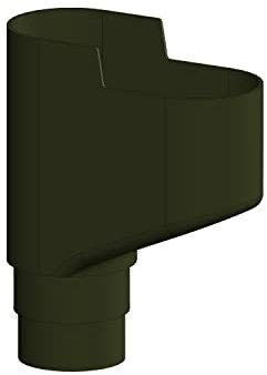 4Home&Garden | Universalstück zur Fallrohr Zusammenführung Braun | Dachrinnensystem RG 80 Typ250 Fallrohr DN 60 …