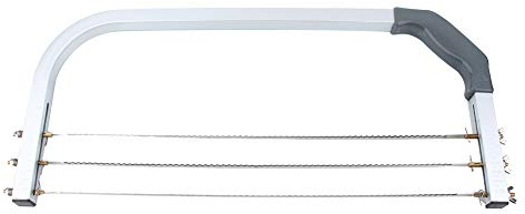 Qiilu Adjustable Cake Leveler, Bright White Adjustable Wire Cake Cutter Leveler Stainless Steel Baking Tools