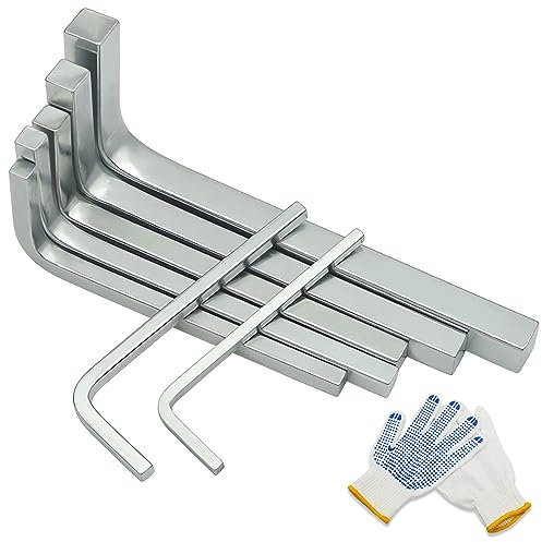 YEIXCIKA Juego de 7 llaves de cabeza cuadrada en forma de L, destornilladores de cabeza cuadrada de acero al cromo vanadio para tornillos de agujero de bolsillo, 3-10 mm