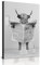 GHJKL Bilder Schwarz Weiß Set, Badezimmer Bilder, Tier In Der Badewanne Bilder Schwarz Weiß Vintage Leinwand Bilder Poster Toilette Badezimmer Wohnkultur - Ohne Rahmen (40X60cm*1PCS, Hochlandrinder)…