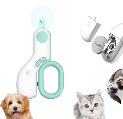 zalati Cat Nail Clipper Small Dog Nail Trimmer with Dual Mode LED Light for Pets Nail Health Care