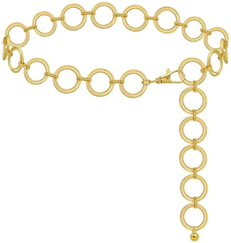 LIMHOO Metall Taille Kette für Damen Belly Link Kette Gürtel für Kleider