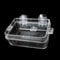 MEISH Reptile Feeder Dish Reptile Anti-escape Bowls Transparent Reptile Water Bowl with Suction Cup for Tortoise Gecko Snakes