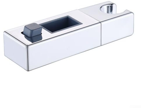 Support de pommeau de douche, tube carré chromé, support réglable en résine intégrée (30 x 18 mm)