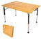 KingCamp Campingtisch Bambus 120X80cm Klapptisch höhenverstellbar 42~70cm für 4-8 Personen 2 Falten Campingtisch Klappbar belastbar bis 80kg