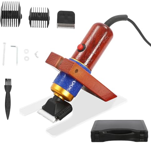 Teppichschneider mit Scherführung, Tufting Gun Trimmer, Elektrische Tufting Schere mit 2 Klingen, Teppichschere für kleine bis mittlere Teppiche