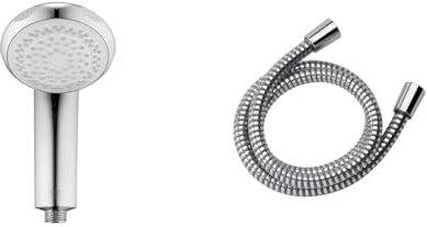 Mira Logic 4 Spray Showerhead Chrome 2.1605.176 & Zest Universal Shower Hose 1.25m - Chrome