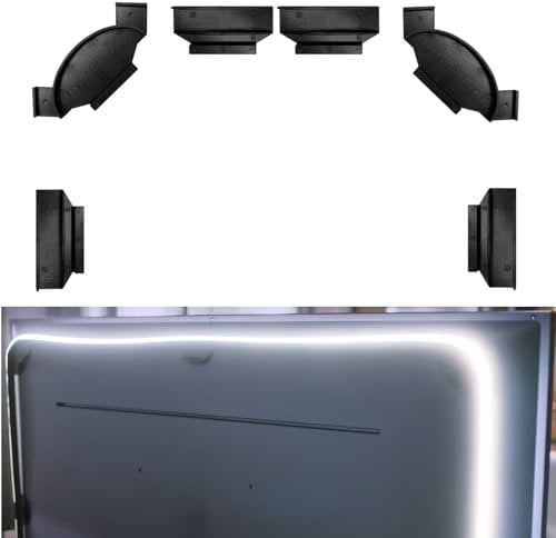 Brackets Set Compatible with 55 in 65 in 75 in Philips Hue Play Gradient Light Strip, Hue Light Strip Brackets Kit, Long-Wearing Led Strip Mounting Clips Holder Set, for Flat and Non Flat Back of TV