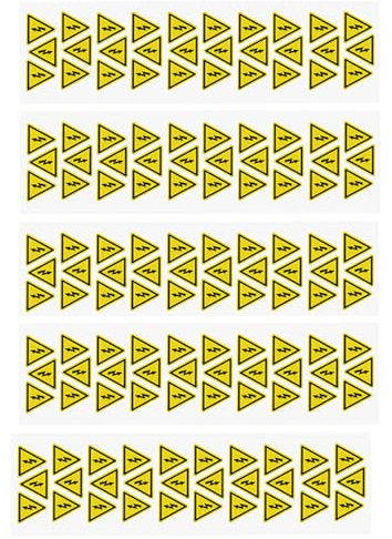 5 Stück Sicherheitsaufkleber, Brandgefahren und Elektroschock, wasserdicht und selbstklebend