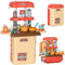 AIYAPLAY Jeu pour enfants 3-en-1 avec table à couverts, table à manger et chariot, jouet de cuisine en PP et ABS, 48x26x64 cm, multicolore