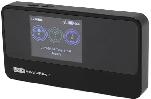 Pocket 5G Hotspot, Tragbarer 5G Hotspot, 5G Mobile Hotspot Power Bank 2,5 Zoll Farbbildschirm WiFi6 5G 4G LTE 16 Benutzer Tragbarer Reiserouter mit SIM-Kartensteckplatz für Android
