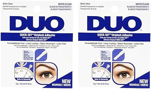 Duo Quick-Set Striplash Adhesive, Clear, 5 g (Pack of 2)