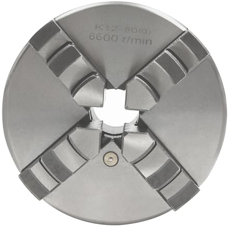 4-Backen Drehfutter, Selbstzentrierendes Spannfutter aus 4-Backen-Zinklegierung, Zubehör für Drechselbänke & Drehmaschinen, Backenfutter Drehfutter Drehbankfutter für Holzdrehmaschinen, 80mm