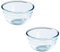 Acan Tradineur - Pack de 2 boles de mezclas de vidrio de borosilicato, extra resistente, cuenco multiusos, cocina, apto para horno y lavavajillas (500 ml - 15 x 9 cm)