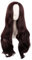 MapofBeauty 28 Zoll/70 cm Cosplay Lange Wellige Lockige Synthetische Faser Seite Bangs Anime Mode Party Haar Perücke (Dunkel Braun)
