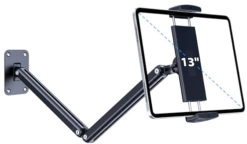 CreaDream Support mural pour tablette, support en aluminium extensible réglable convient pour tablettes de 4,7 à 13 et téléphones