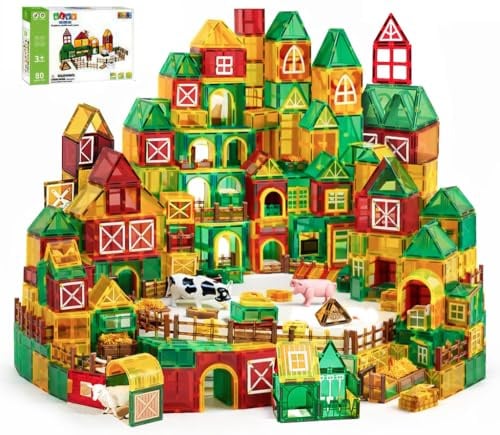 Olvy Blocs Magnetiques Enfant Tuiles Construction 3D
