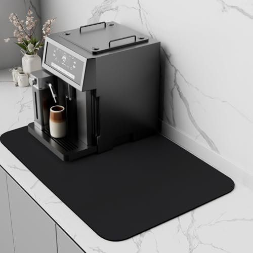 Coffee Mat Coffee Machine Mat Rubber Backed Absorbent Dish Drying Mat for Kitchen Counter, Coffee Bar Accessories for Coffee Maker Coffee Machine Coffee Pot