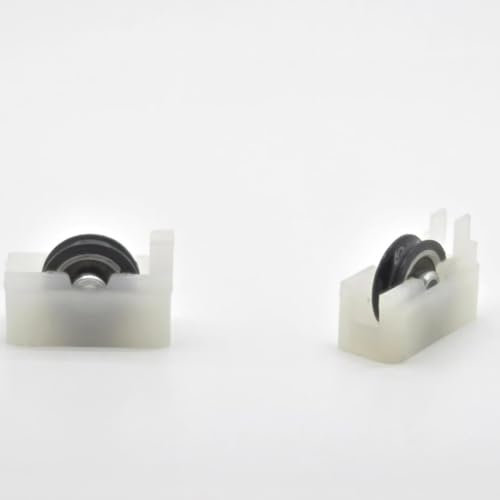 10 Ruedas de puerta y ventana corredera P1 base plastico ancho 15,4 mm, Alto 14,5 mm