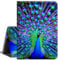Case for Amazon Kindle Fire HD 8 Tablet & 8 Plus Tablet(12th Generation/10th Generation, 2024/2022/2020 Release),Lightweight Smart Shell Stand Cover with Auto Wake/Sleep,Cute Peacock