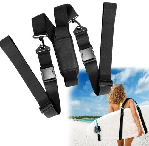 Surfbrett Tragegurt,SUP Tragegurt Verstellbares Paddleboard Kajak,Verstellbarer Trageriemen sup Zubehör,Paddle Board Strap,Geeignet für Surfbretter Paddleboards Longboards Stand Up Paddleboards