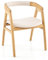 COSTWAY Esszimmerstuhl aus Bambus, Akzentstuhl mit Rückenlehne und Sitzkissen, gepolsterter Boho-Freizeitstuhl für Wohnzimmer, Esszimmer, Schlafzimmer, Büro, Natur (1 Stück)