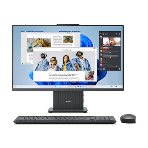 Lenovo IdeaCentre AIO 3 Desktop PC 27 FHD (AMD Ryzen 7 8845HS Processor, 16 GB RAM, 512 GB SSD, Wi-Fi 6, Windows 11 Home) All-in-One Computer, Wireless Keyboard/Mouse (Luna Grey)