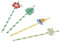 Vaguelly 40 pièces Pailles Papier Hawaïennes Lot de Thème Tropical avec Voiliers et Fleurs Fournitures de Fête pour Cocktails et Boissons