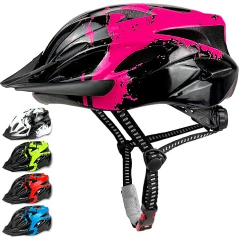 LeapBeast Fahrradhelm Kinder, Verstellbarer Kinderhelm für Jungen und Mädchen im Alter von 3-13 Jahren, Mehrere Belüftungen Helm, Multisport-Kinderhelm mit Visier, Schutzhelm