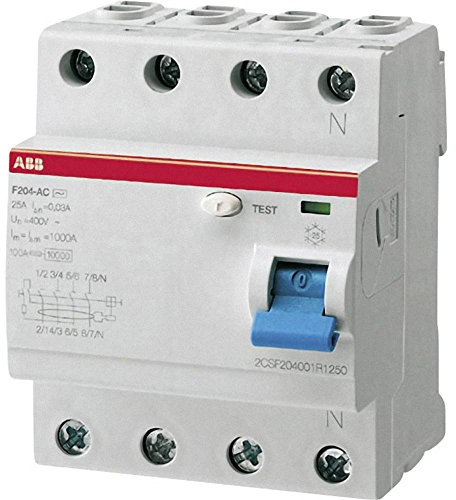 ABB Disjoncteur différentiel 2CSF204101R1250 4 pôles 25 A 0.03 A 230 V/AC, 400 V/AC 1 pc(s)