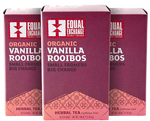 Equal Exchange Organic Vanilla Rooibos Tea 20-Count Pack of 3 Roobios Vanilla