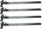 Premium Ladenbänder verzinkt mit Kloben verstellbar um 30 mm für Zauntor Länge 1000 mm x Breite 40 mm, Set 4 Stück