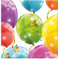 Procos 88150 - Servietten, Sparkling Balloons, 33x33cm, 20 Stück, Geburtstag, Mottoparty, Mittel