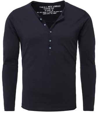 Key Largo Herren Ginger Button T-Shirt