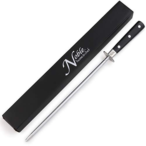 Professioneller Honstahl (25,4 cm oder 30,5 cm), magnetisiert für Sicherheit, kein Rost, kein billiger Kunststoff! Der edle Messerschärfer hat einen ovalen Griff für einen festen Halt und ist für den
